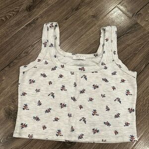 Grey Bandit Floral Grey Tank